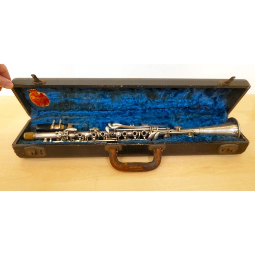 318 - A steel clarinet, 'The Regent'  boxed