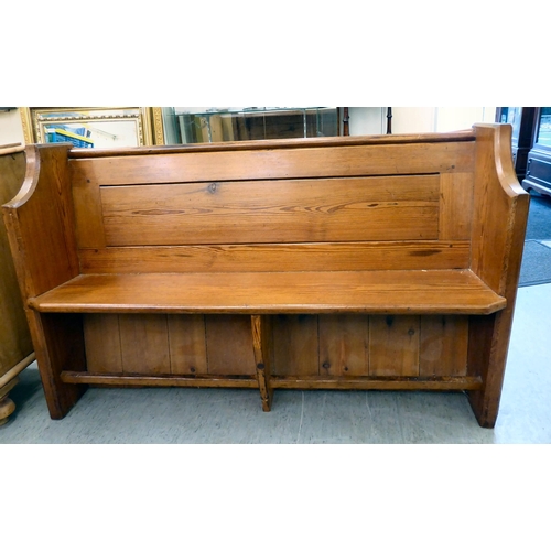 62 - A 20thC pine pew  54