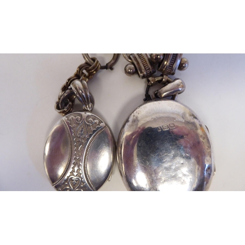 67 - Silver and white metal collectables: to include a silver pendant locket