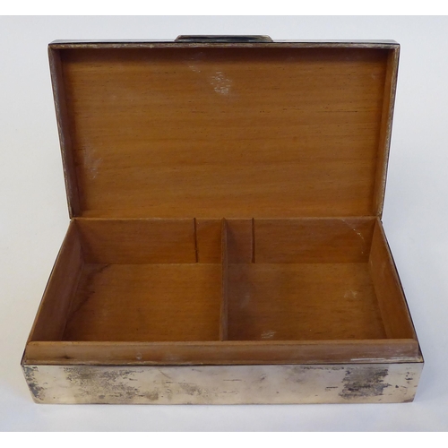 70 - Silver collectables: to include a cigarette box with engine turned decoration  London 1956 ... 