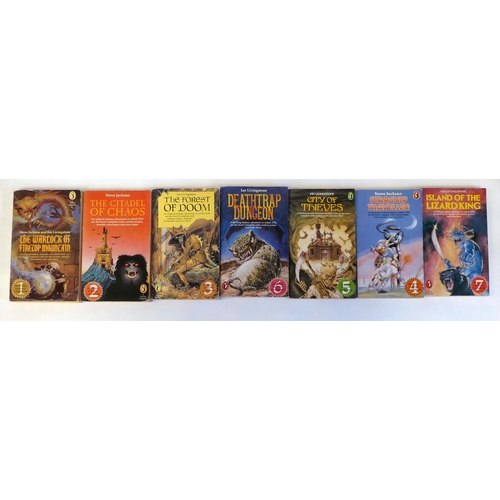 73 - Twenty Adventure Game books by Ian Livingstone and Steve Jackson: to include Fighting Fantasy Book 1... 