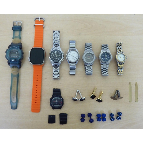 98 - WITHDRAWN - Wristwatches  variously cased and strapped: to include a Tag Heuer; a Pulsar; a Casio; a... 