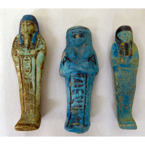 174 - Ancient earthenware pottery and fragments: to include jugs and Shabti type figures  largest 6