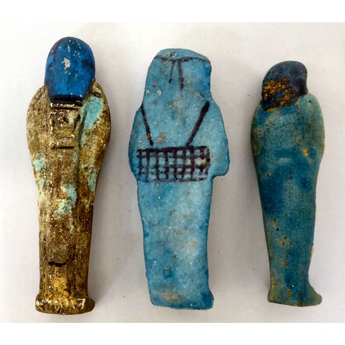 174 - Ancient earthenware pottery and fragments: to include jugs and Shabti type figures  largest 6