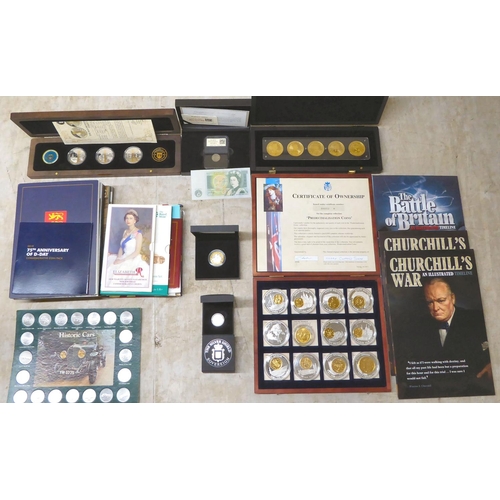 115 - Uncollated proof coins: to include The Famous Coin Collection