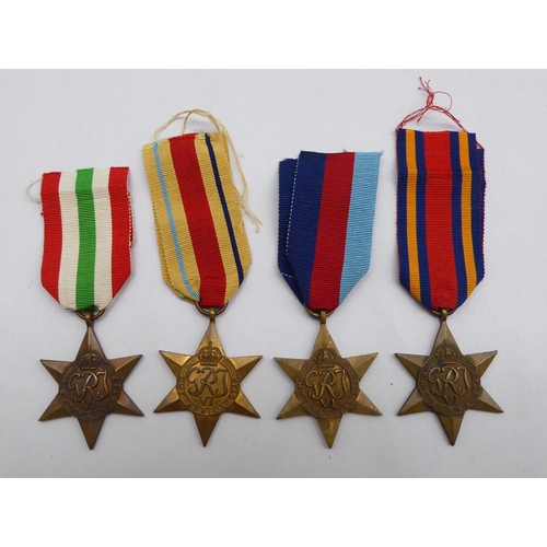 12 - Medals: to include a World War II Italian Star, Africa Star and a Burma Star(Please Note: this lot i... 