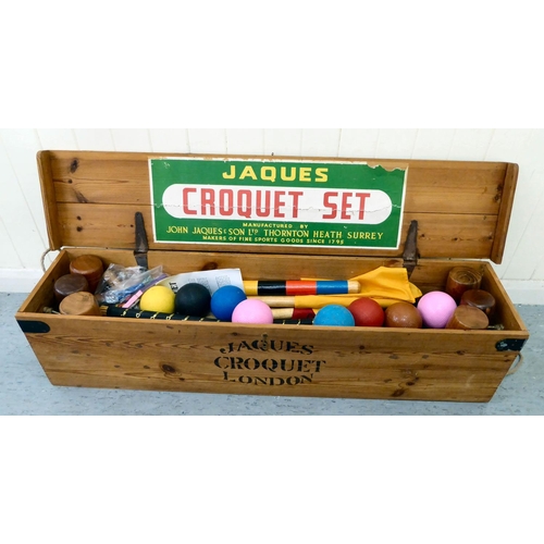 129 - A Jaques croquet set  boxed