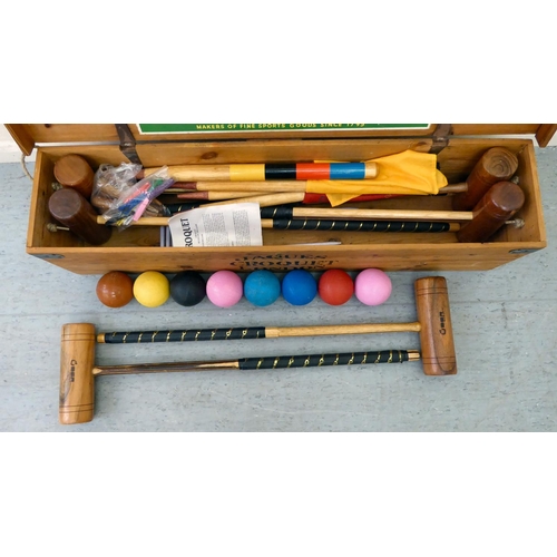 129 - A Jaques croquet set  boxed