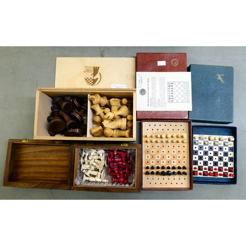 131 - Games: to include boxed chess sets  various materials