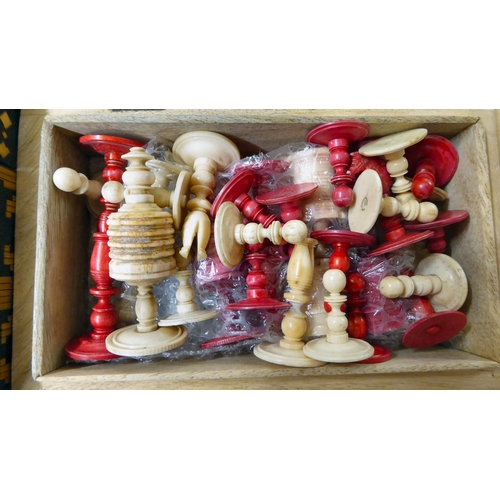 132 - Two carved bone chess sets