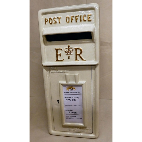 163 - A white painted cast iron replica Royal Mail post box  23