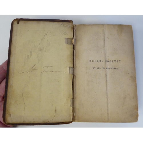 169 - Book: 'Modern Cookery in All It's Branches' by Eliza Acton, Second Edition  dated 1845