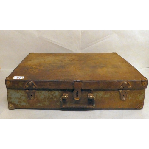 173 - A steel travelling case with a swing handle  19