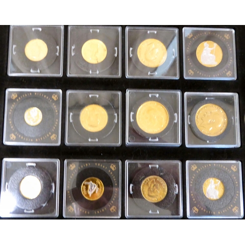 198 - Non precious metal struck proof coins: to include an incomplete historic coins of Great Britain seri... 