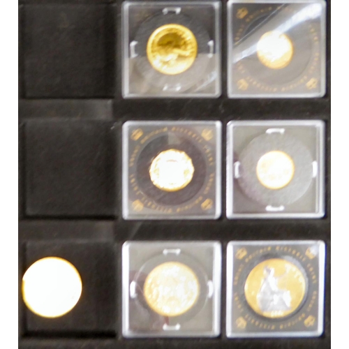 198 - Non precious metal struck proof coins: to include an incomplete historic coins of Great Britain seri... 