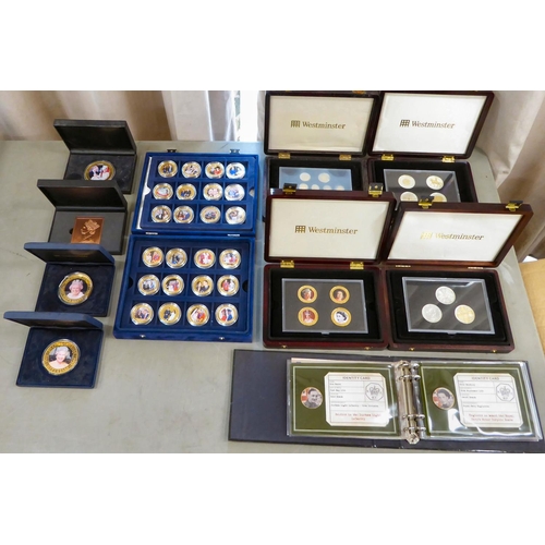 206 - Westminster Mint and other proof collectables, mainly Royal and other themed coins