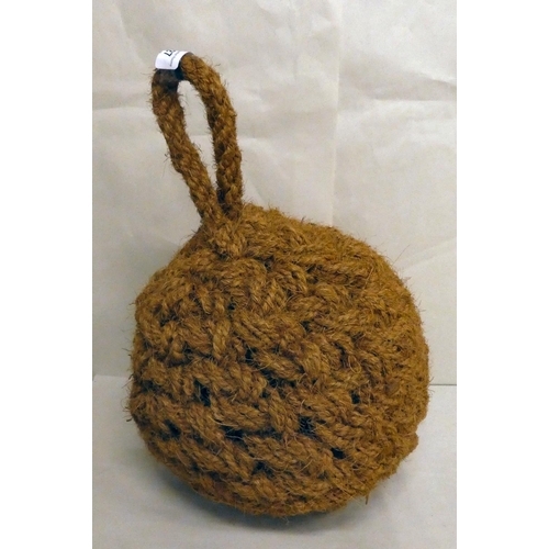 227 - A coir rope ball fender  10