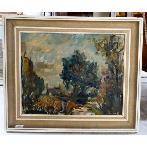 233 - Mary Gardiner - 'Forest Edge'  oil on canvas  bears a signature verso  15