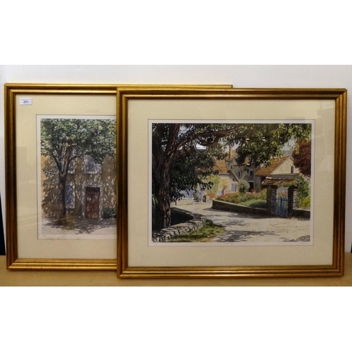 251 - Two individually titled works after Michael Wood - coloured prints  bearing pencil signatures&n... 