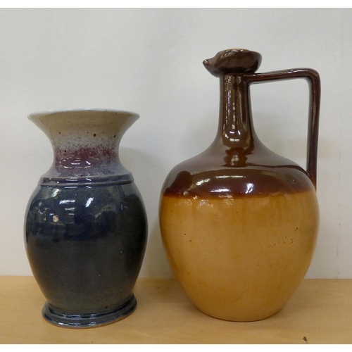 285 - Decorative pottery: to include a Denby stoneware vase  9