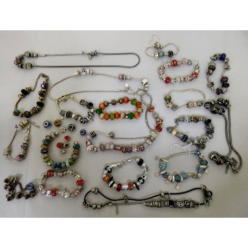 306 - Pandora style bead charm bracelets and necklaces