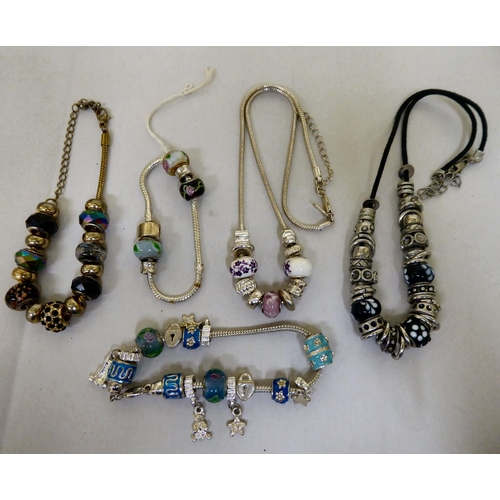 306 - Pandora style bead charm bracelets and necklaces