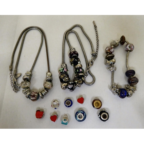 306 - Pandora style bead charm bracelets and necklaces