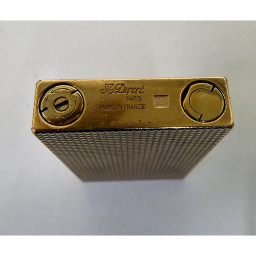 337 - A Dupont gold plated gas lighter, serial no.841EZ60