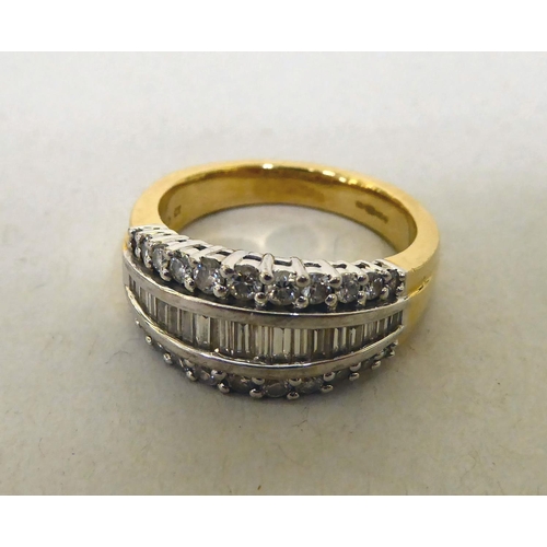 338 - An 18ct gold, diamond set ring