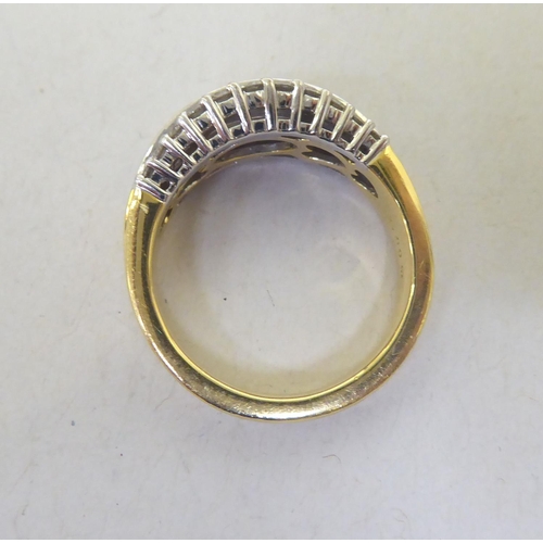 338 - An 18ct gold, diamond set ring