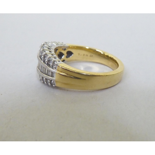 338 - An 18ct gold, diamond set ring