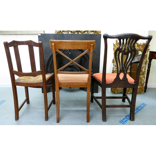 40 - Nine circa 1820-1930s dining chairs  various frames and styles