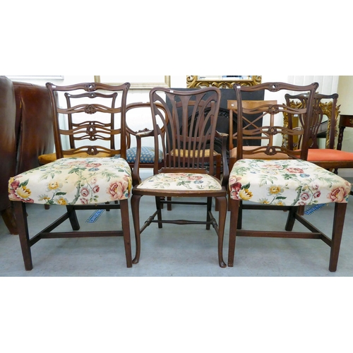 40 - Nine circa 1820-1930s dining chairs  various frames and styles