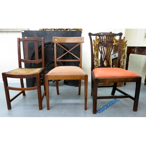 40 - Nine circa 1820-1930s dining chairs  various frames and styles