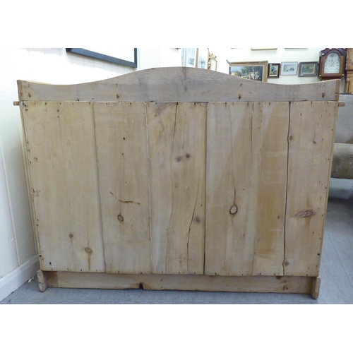 41 - A late Victorian bleached pine, four drawer washstand/dressing chest, on a plinth  36