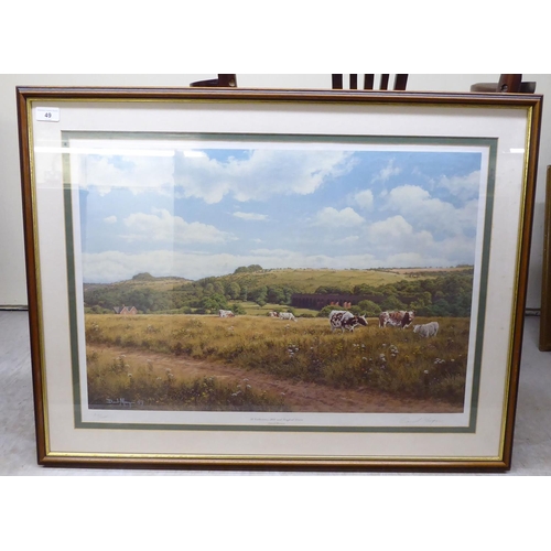 49 - Framed prints: to include after Michael Herring - farmers gathering hay  Limited Edition 211/650 col... 