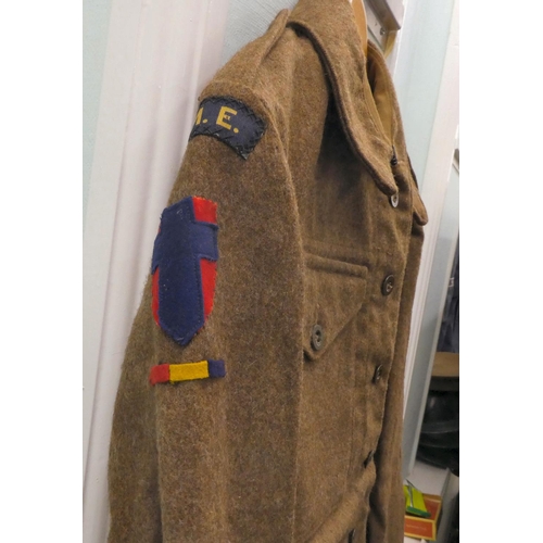 5 - A circa 1944 REME khaki woollen battle dress blouse, size no.10, made by James A Stewart Ltd of Dunm... 