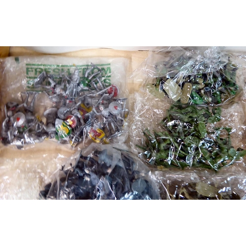 60 - Diecast lead and moulded plastic toy soldiers and animals: to include examples by Britains