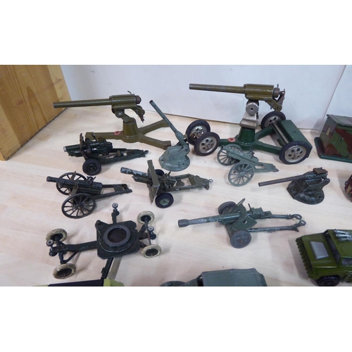 63 - Diecast model vehicles and accessories: to include a Britains Howitzer field gun