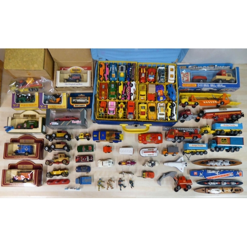 64 - Diecast model vehicles: to include a Matchbox K-30 Unimog and Compressor  boxed