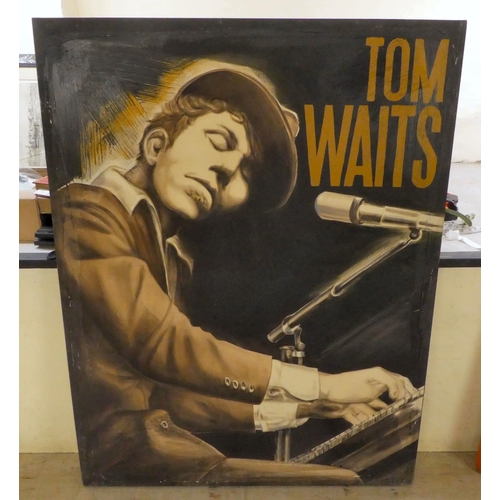 72 - A modern (possibly American School) - Tom Waits  oil on canvas  54