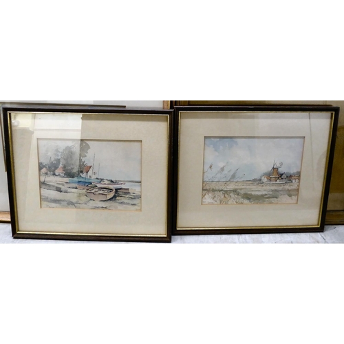 74 - Ten mainly mid 19th/mid 20thC watercolours  mixed subjects some bearing signatures  largest 14