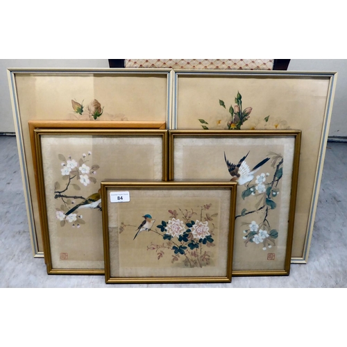 84 - Framed botanical and ornithological prints  largest 10