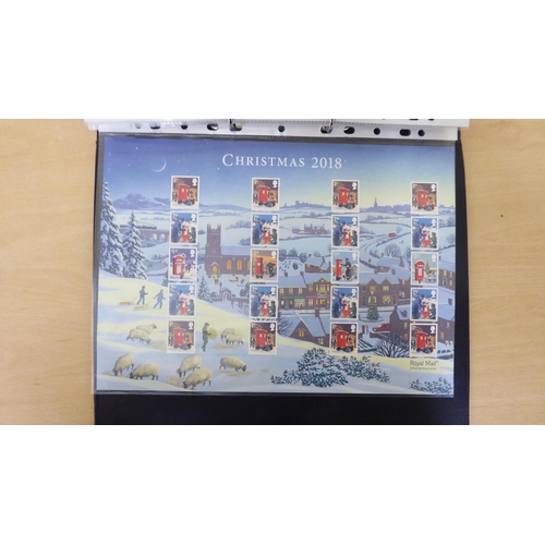 113 - Over 160 1st class stamps, over 140 2nd class stamps, circa 2000-2018 including winter themed sheets