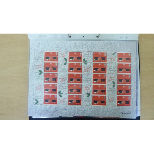 113 - Over 160 1st class stamps, over 140 2nd class stamps, circa 2000-2018 including winter themed sheets