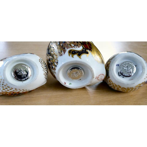 13 - Five Royal Crown Derby china, animal themed paperweights with silvered stoppers  2