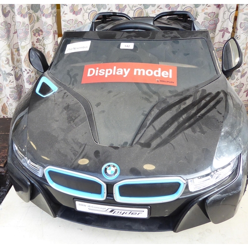 142 - A child's display model only, battery powered replica vehicle, fashioned as a BMW I8 Convertible&nbs... 