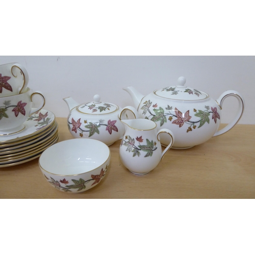 149 - Wedgwood bone china Ivy House pattern teaware