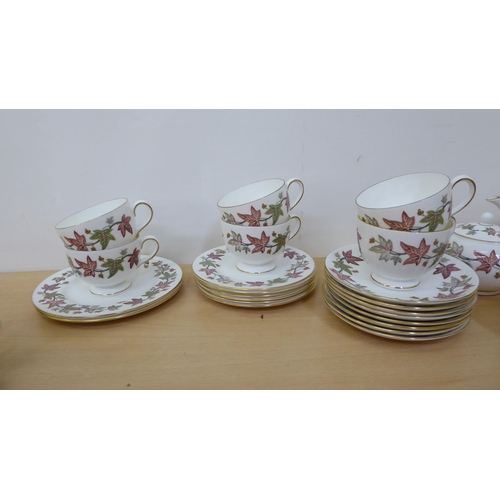 149 - Wedgwood bone china Ivy House pattern teaware