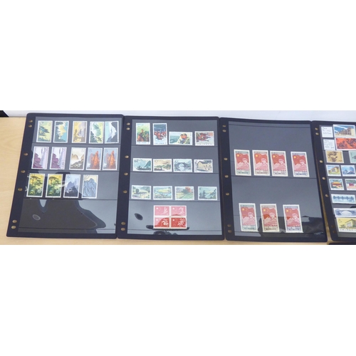 153 - A selection of unused, Chinese postage stamps